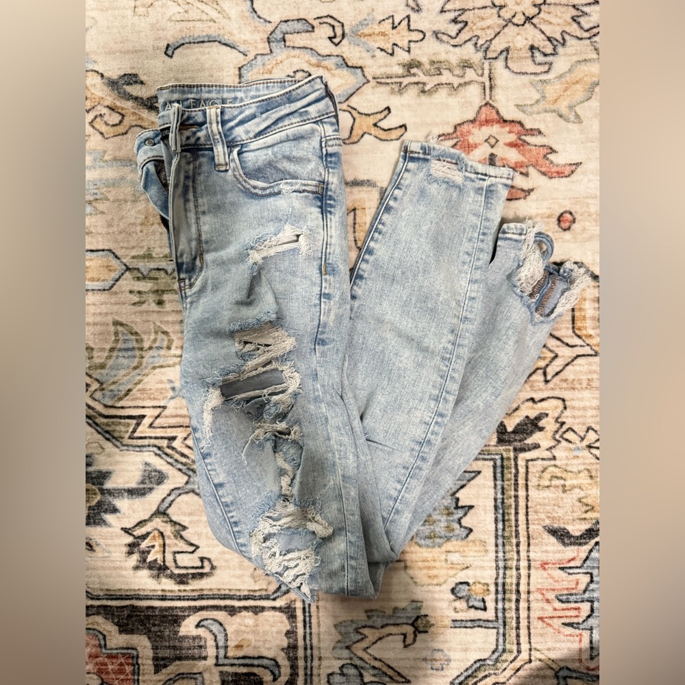 Distressed Light Blue Women's Jeans